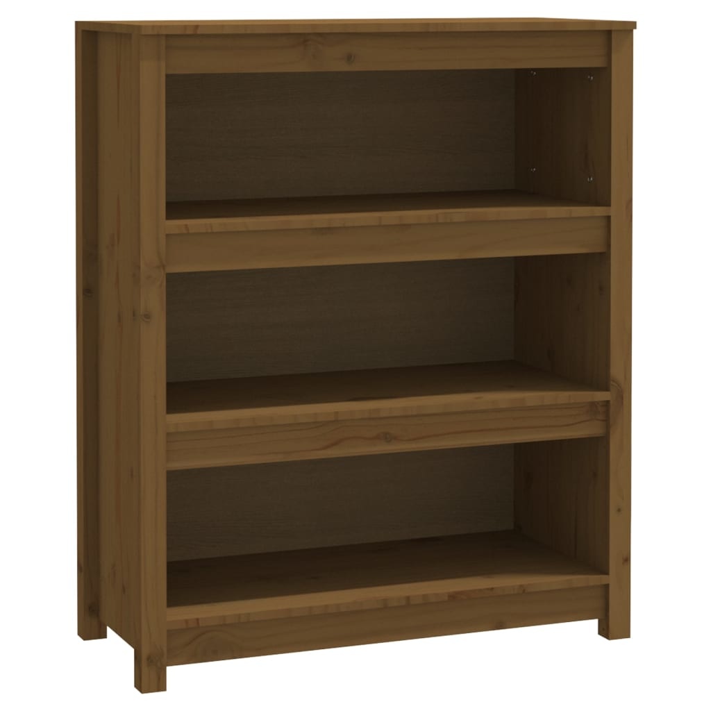 VidaXL Boekenkast 80x35x97 cm massief grenenhout honingbruin