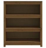 VidaXL Boekenkast 80x35x97 cm massief grenenhout honingbruin