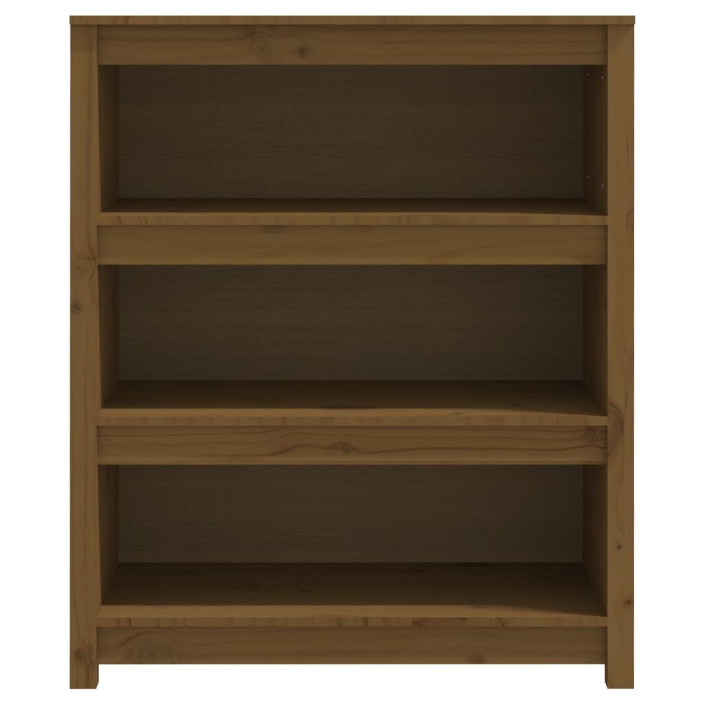 VidaXL Boekenkast 80x35x97 cm massief grenenhout honingbruin