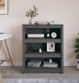 VidaXL Boekenkast 80x35x97 cm massief grenenhout grijs