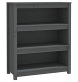 VidaXL Boekenkast 80x35x97 cm massief grenenhout grijs