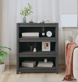VidaXL Boekenkast 80x35x97 cm massief grenenhout grijs