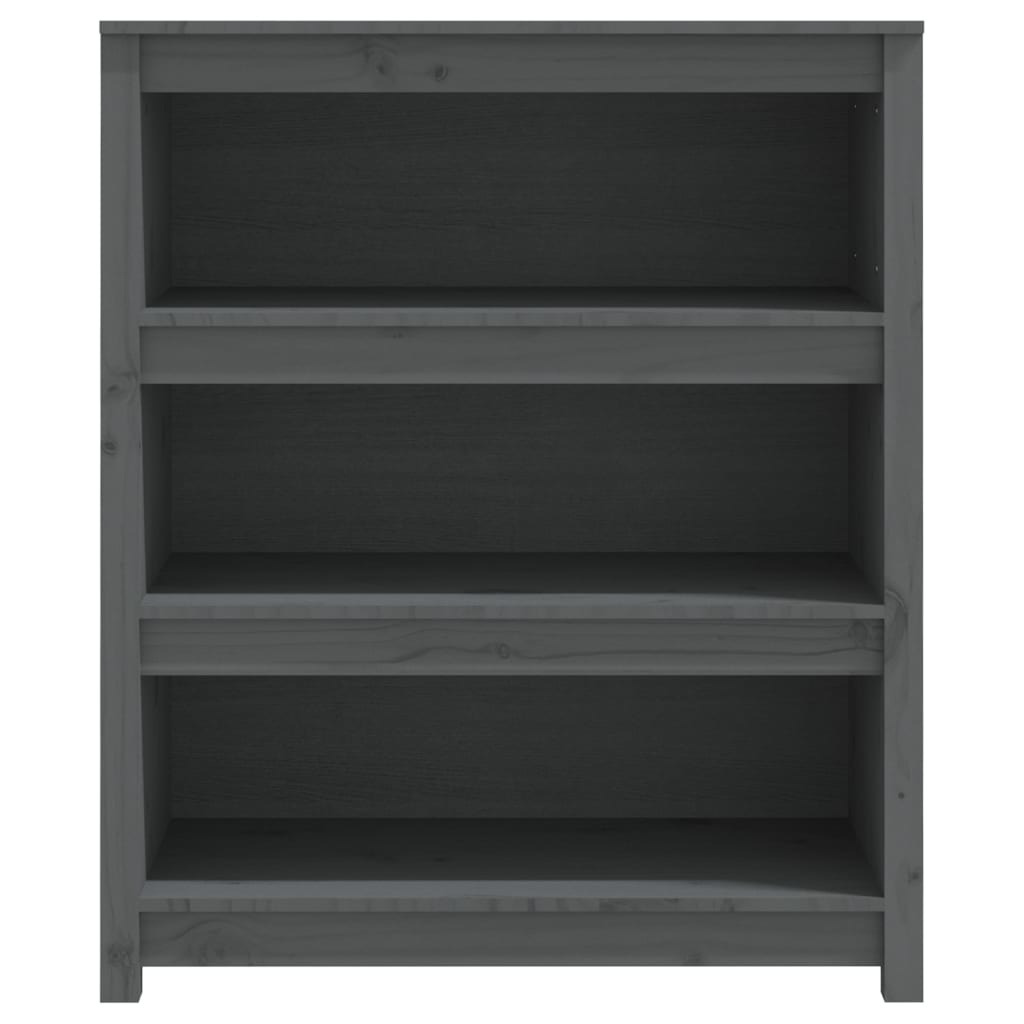 VidaXL Boekenkast 80x35x97 cm massief grenenhout grijs