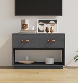 VidaXL Tv-meubel 90x40x60 cm massief grenenhout grijs