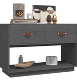 VidaXL Tv-meubel 90x40x60 cm massief grenenhout grijs