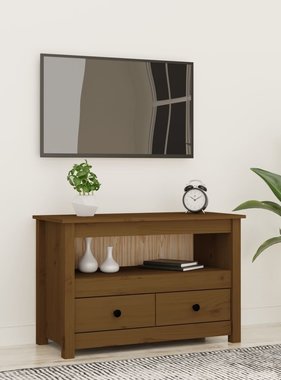 VidaXL Tv-meubel 79x35x52 cm massief grenenhout honingbruin