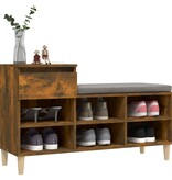 VidaXL Schoenenkast 102x36x60 cm bewerkt hout gerookt eikenkleurig