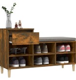 VidaXL Schoenenkast 102x36x60 cm bewerkt hout gerookt eikenkleurig