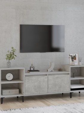 VidaXL Tv-meubel 160x35x55 cm bewerkt hout betongrijs