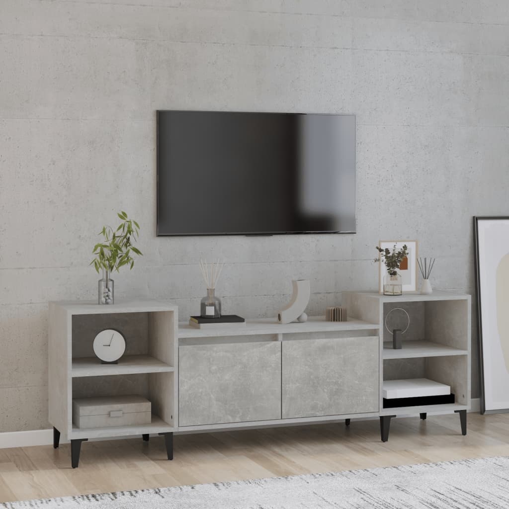 VidaXL Tv-meubel 160x35x55 cm bewerkt hout betongrijs