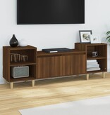 VidaXL Tv-meubel 160x35x55 cm bewerkt hout bruineikenkleurig