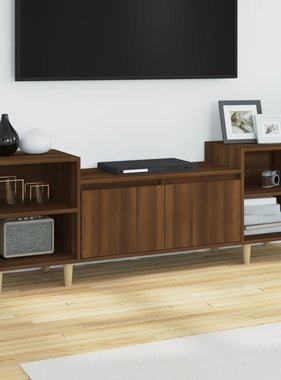 VidaXL Tv-meubel 160x35x55 cm bewerkt hout bruineikenkleurig