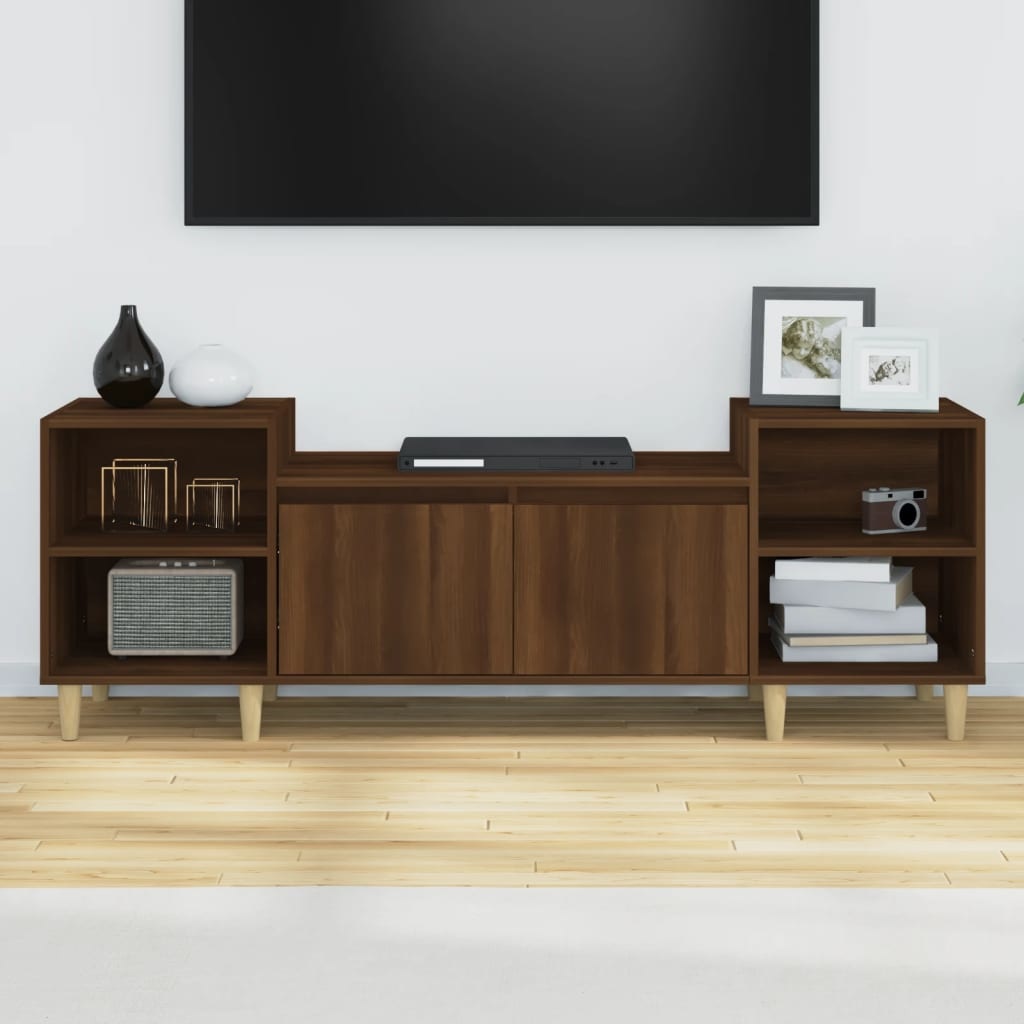 VidaXL Tv-meubel 160x35x55 cm bewerkt hout bruineikenkleurig