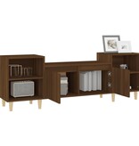 VidaXL Tv-meubel 160x35x55 cm bewerkt hout bruineikenkleurig