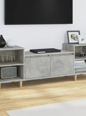 VidaXL Tv-meubel 160x35x55 cm bewerkt hout betongrijs
