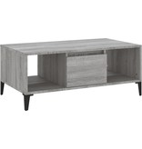 VidaXL Salontafel 90x50x36,5 cm bewerkt hout grijs sonoma