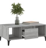 VidaXL Salontafel 90x50x36,5 cm bewerkt hout grijs sonoma