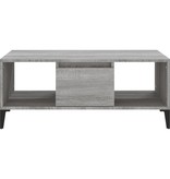 VidaXL Salontafel 90x50x36,5 cm bewerkt hout grijs sonoma
