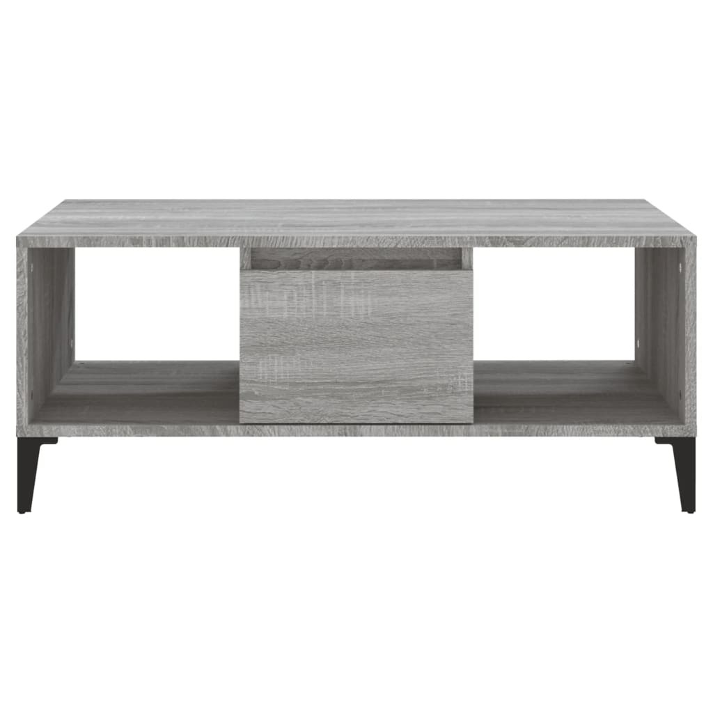 VidaXL Salontafel 90x50x36,5 cm bewerkt hout grijs sonoma