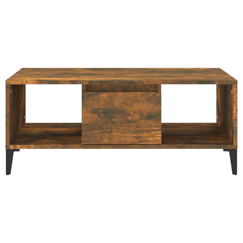 VidaXL Salontafel 90x50x36,5 cm bewerkt hout gerookt eikenkleurig