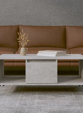 VidaXL Salontafel 90x50x36,5 cm bewerkt hout betongrijs