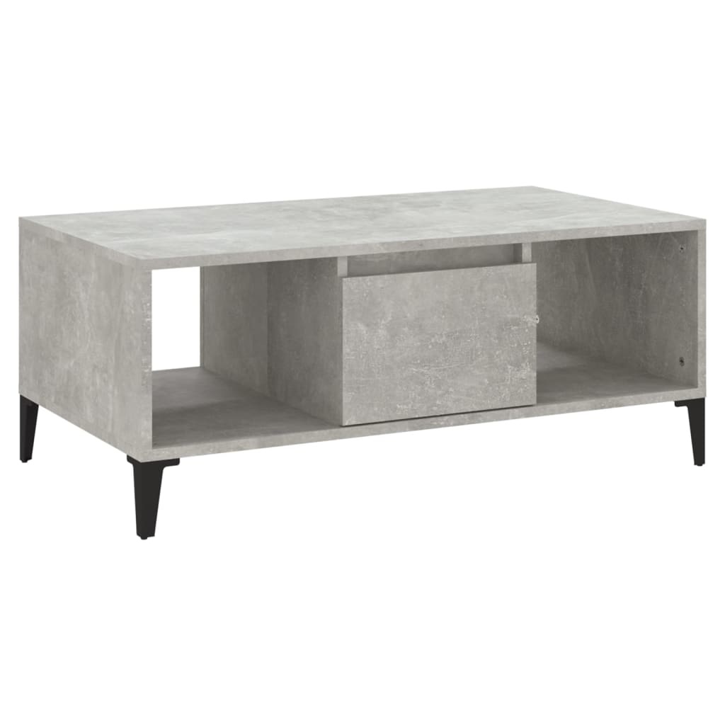VidaXL Salontafel 90x50x36,5 cm bewerkt hout betongrijs
