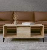 VidaXL Salontafel 90x50x36,5 cm bewerkt hout sonoma eikenkleurig