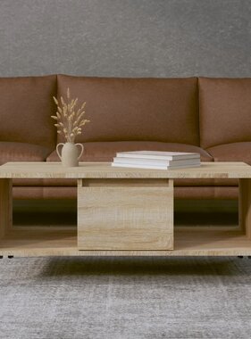 VidaXL Salontafel 90x50x36,5 cm bewerkt hout sonoma eikenkleurig