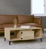 VidaXL Salontafel 90x50x36,5 cm bewerkt hout sonoma eikenkleurig