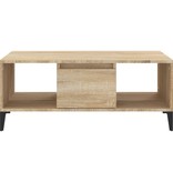 VidaXL Salontafel 90x50x36,5 cm bewerkt hout sonoma eikenkleurig