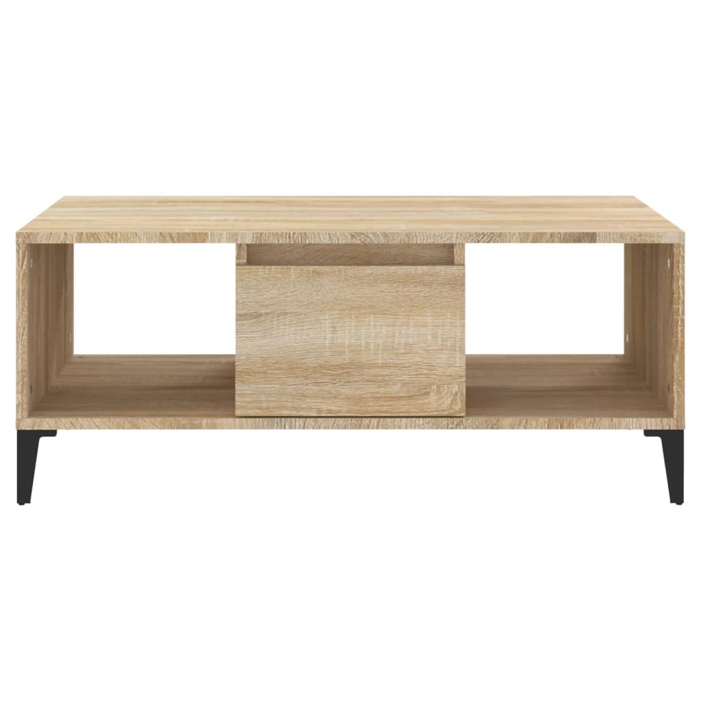 VidaXL Salontafel 90x50x36,5 cm bewerkt hout sonoma eikenkleurig