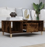 VidaXL Salontafel 90x50x36,5 cm bewerkt hout gerookt eikenkleurig