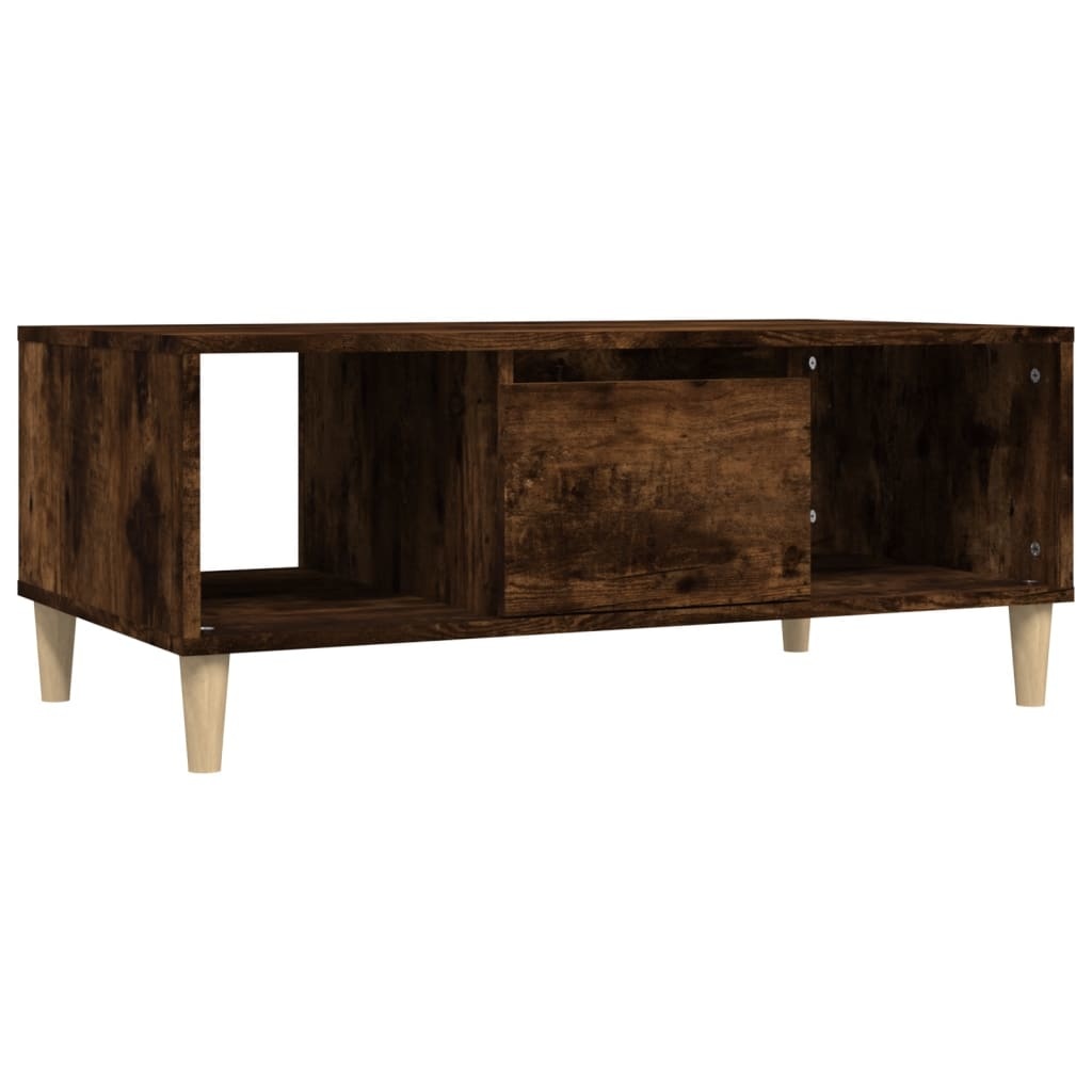 VidaXL Salontafel 90x50x36,5 cm bewerkt hout gerookt eikenkleurig