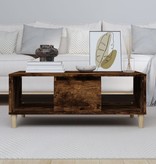 VidaXL Salontafel 90x50x36,5 cm bewerkt hout gerookt eikenkleurig