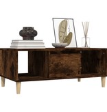 VidaXL Salontafel 90x50x36,5 cm bewerkt hout gerookt eikenkleurig