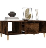 VidaXL Salontafel 90x50x36,5 cm bewerkt hout gerookt eikenkleurig