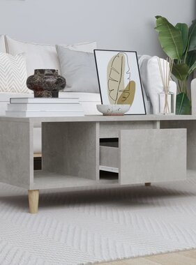 VidaXL Salontafel 90x50x36,5 cm bewerkt hout betongrijs