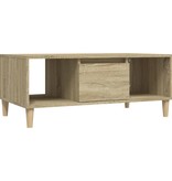 VidaXL Salontafel 90x50x36,5 cm bewerkt hout sonoma eikenkleurig