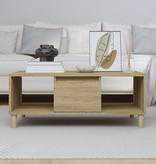 VidaXL Salontafel 90x50x36,5 cm bewerkt hout sonoma eikenkleurig