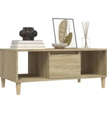VidaXL Salontafel 90x50x36,5 cm bewerkt hout sonoma eikenkleurig