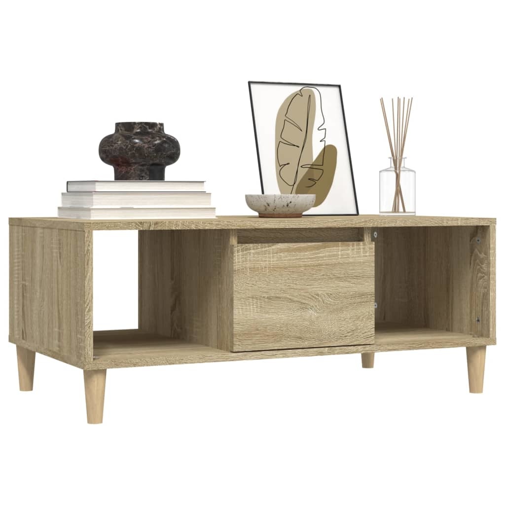 VidaXL Salontafel 90x50x36,5 cm bewerkt hout sonoma eikenkleurig
