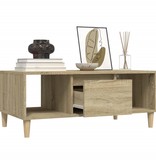 VidaXL Salontafel 90x50x36,5 cm bewerkt hout sonoma eikenkleurig