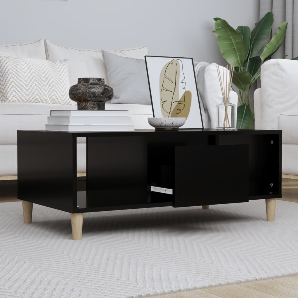 VidaXL Salontafel 90x50x36,5 cm bewerkt hout zwart