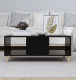 VidaXL Salontafel 90x50x36,5 cm bewerkt hout zwart
