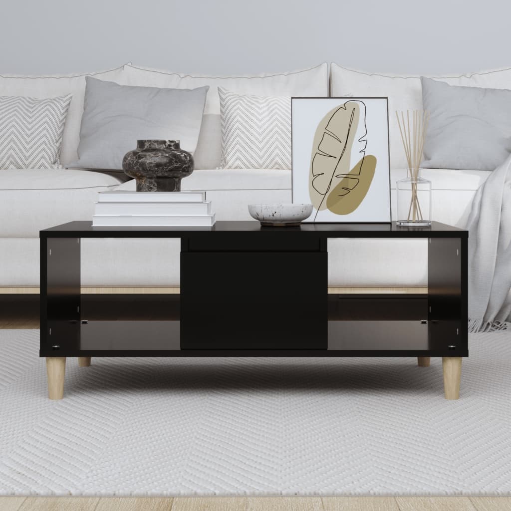 VidaXL Salontafel 90x50x36,5 cm bewerkt hout zwart