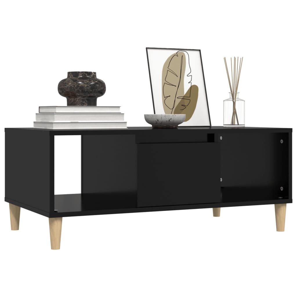 VidaXL Salontafel 90x50x36,5 cm bewerkt hout zwart