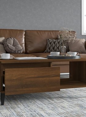 VidaXL Salontafel 90x50x36,5 cm bewerkt hout bruineikenkleurig