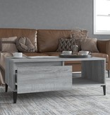 VidaXL Salontafel 90x50x36,5 cm bewerkt hout grijs sonoma