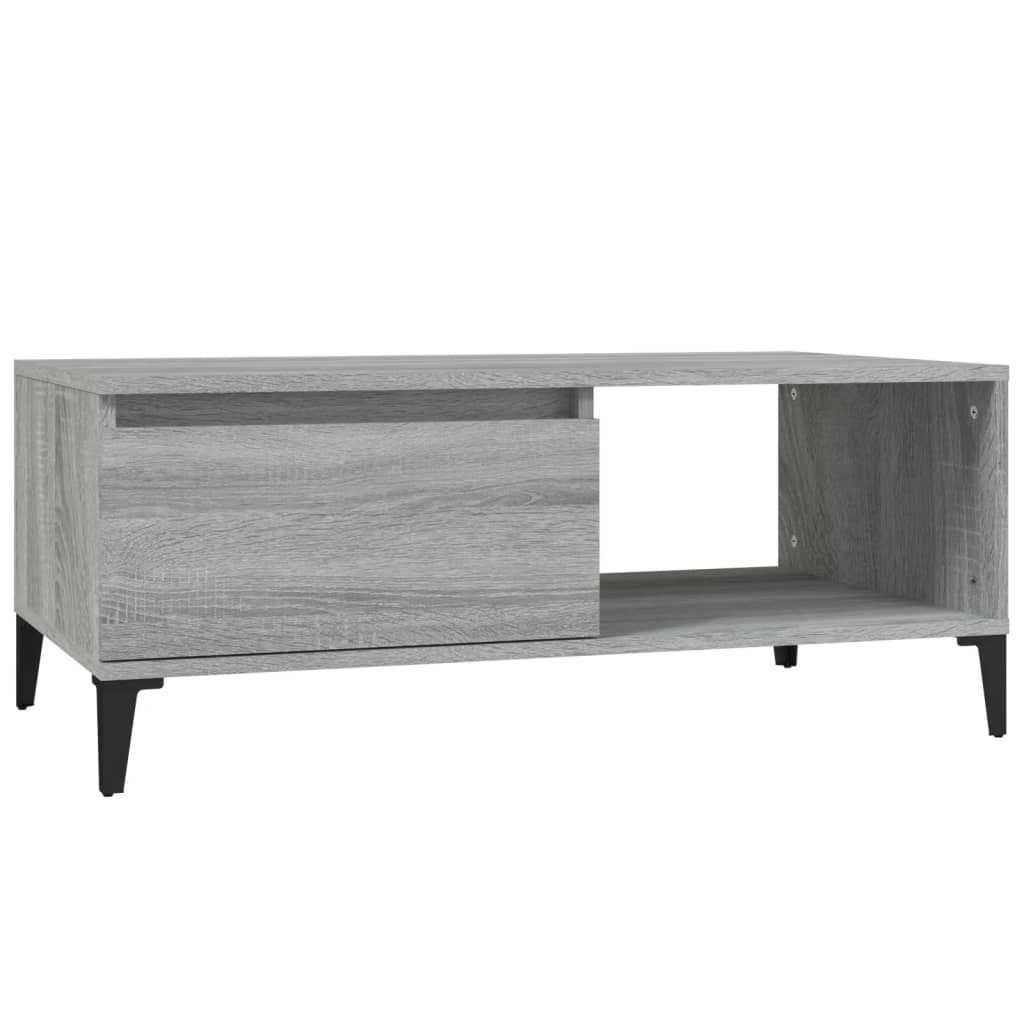 VidaXL Salontafel 90x50x36,5 cm bewerkt hout grijs sonoma