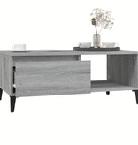 VidaXL Salontafel 90x50x36,5 cm bewerkt hout grijs sonoma